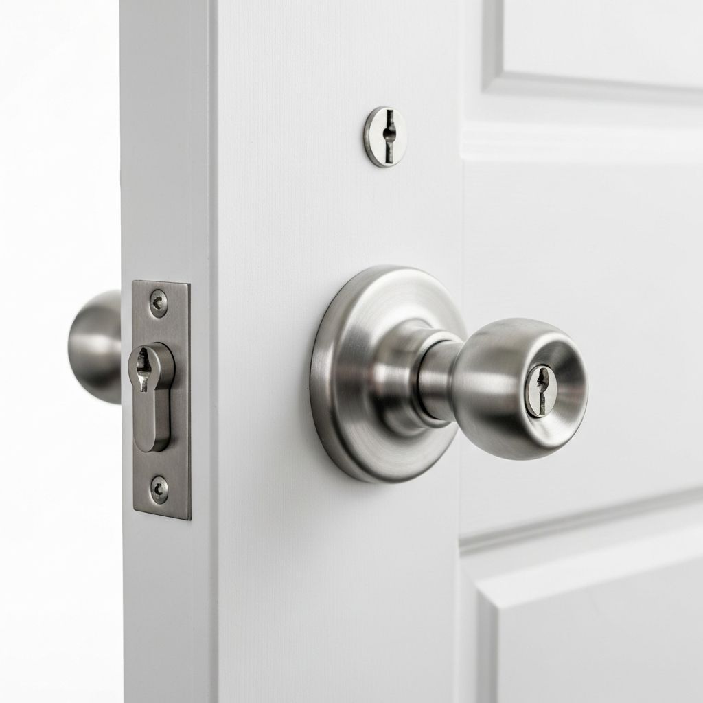 Deadbolt and door knob installation