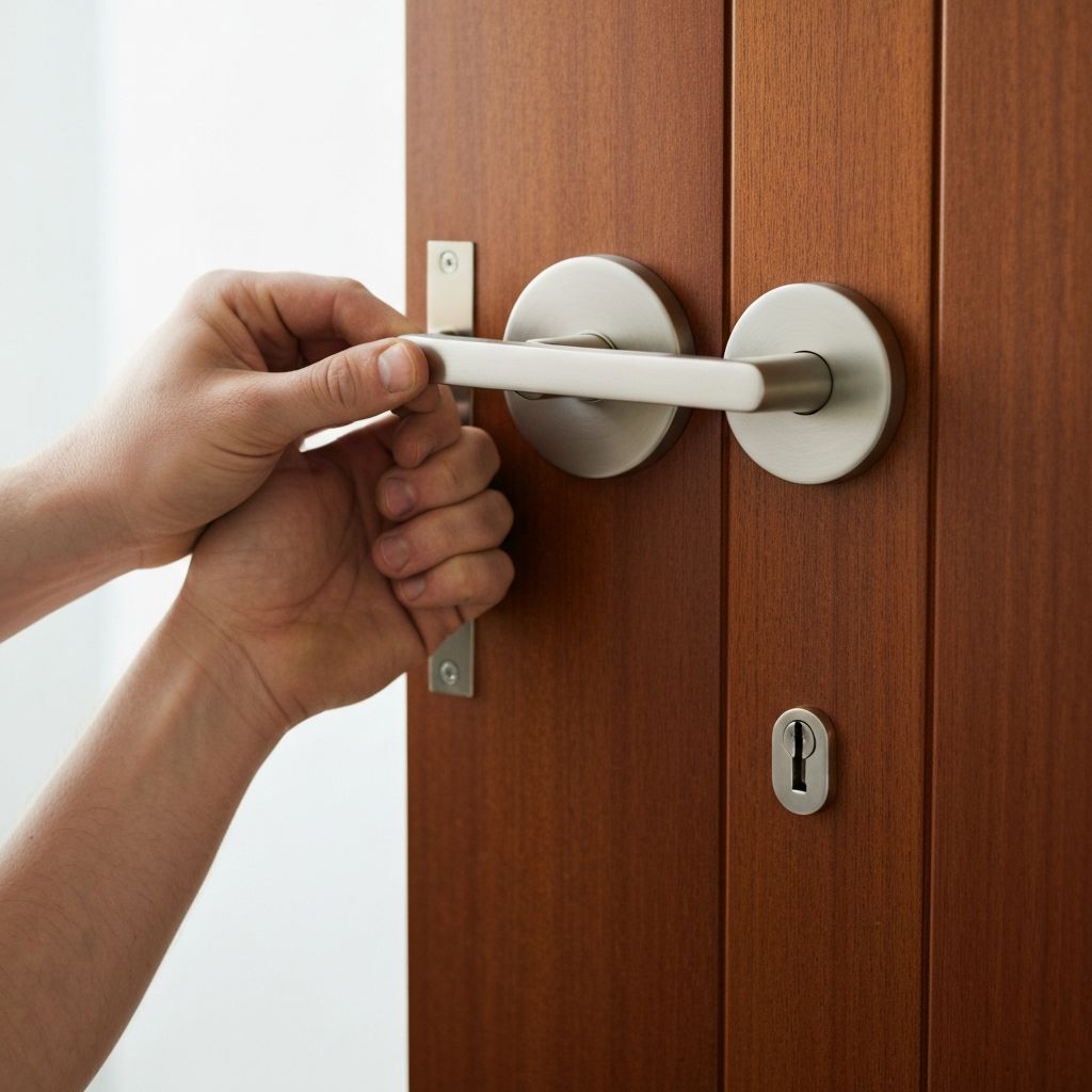 Lever handle installation