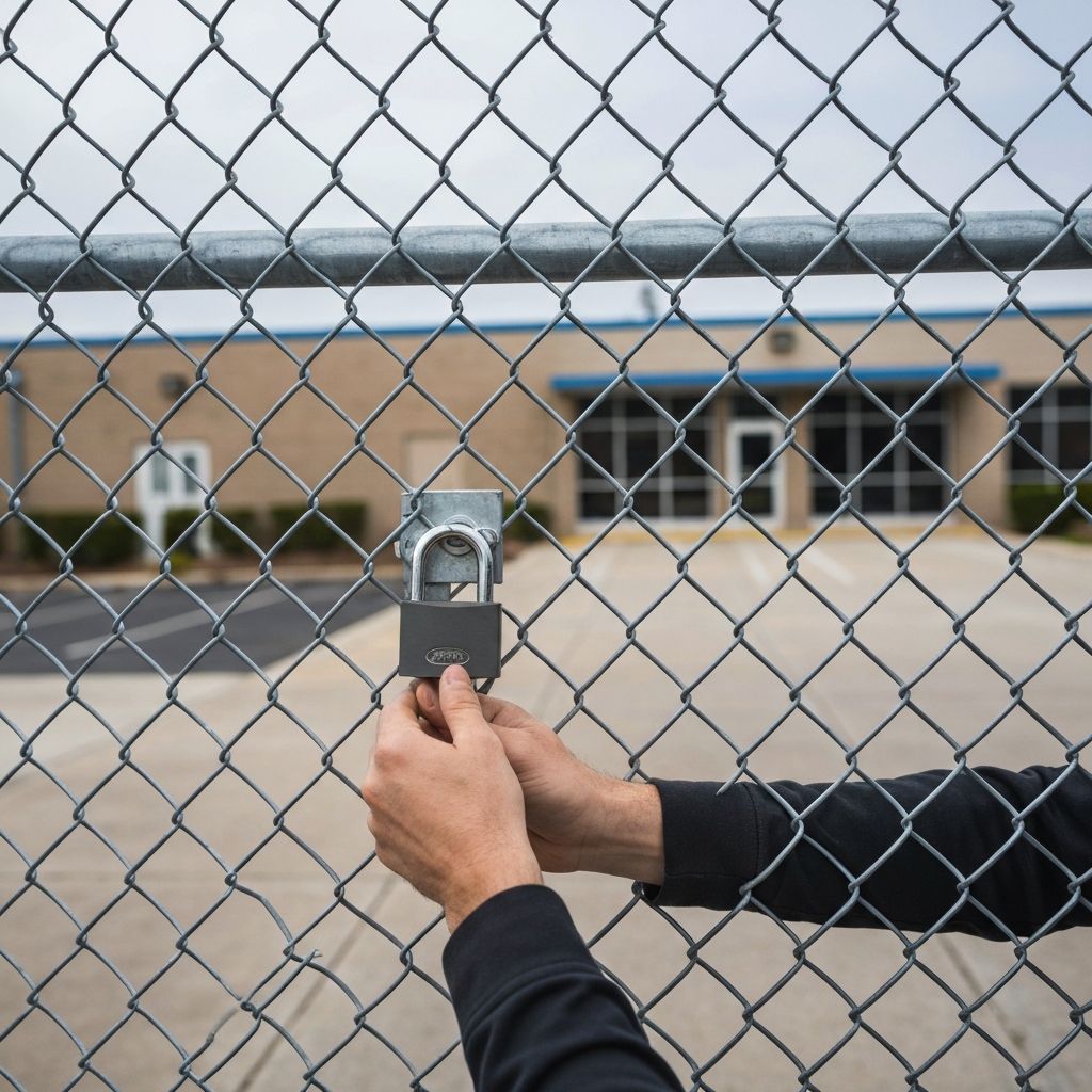 Security gate lock installation