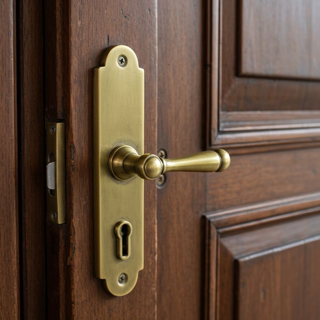 Brass door handle replacement